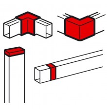 Торцевая заглушка/внутренний или внешний угол/накладка на стык - для мини-каналов Metra - 60x40  638198  Legrand