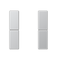 комплект накладок 2гр алюминий  A502TSAAL  Jung