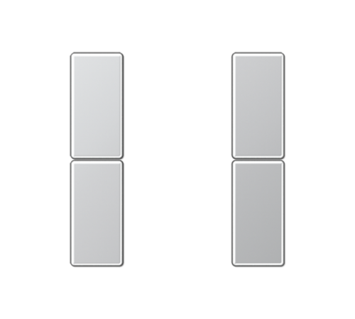 комплект накладок 2гр алюминий  A502TSAAL  Jung