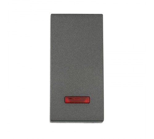 Переключатель с двух мест, с индикатором 45х22,5мм (схема 6L) 16 A, 250 B (черный бархат) LK45  850408-1  Ecoplast