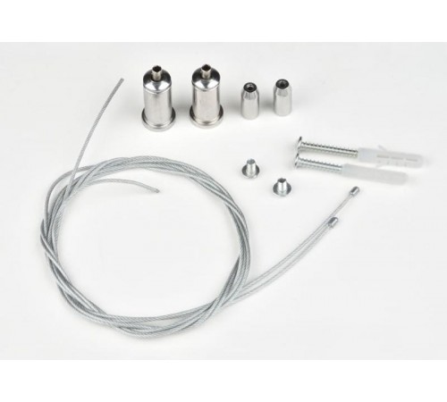 Комплект креплений для подвесного монтажа накл. светильников, 2 тросика с креплениями длиной 1м UFL-H02 SILVER 100 POLYBAG  UL-00002100  Uniel