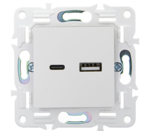 SKANDY Розетка USB A+C 3,1А SK-R14W арктический белый  SK-U22-D31-K01  IEK