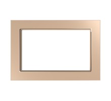 Рамка 2-местная (без перемычки), серия Катрин, GFR00-7012-02, шампань  39567  STEKKER