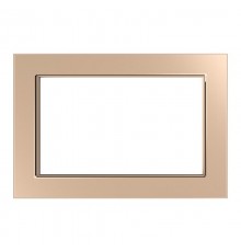 Рамка 2-местная (без перемычки), серия Катрин, GFR00-7012-02, шампань  39567  STEKKER