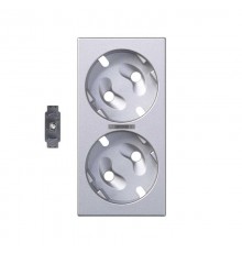 Simon CIMA 500 Накладка на 50002432-039, 50002473-039 с LED индикатором, 50х100мм, 500CIMA, алюминий  50011041-033  Simon