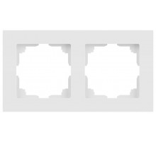 Рамка для розеток и выключателей Intro Accent 6-502-01М на 2 поста, СУ, белый матовый  Б0063751  Intro