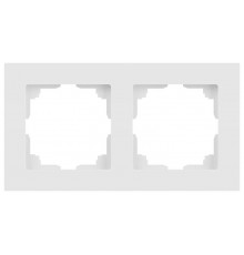 Рамка для розеток и выключателей Intro Accent 6-502-01М на 2 поста, СУ, белый матовый  Б0063751  Intro