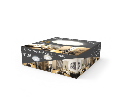 Светильник точечный встраиваемый Backlight BL137 Кругл./узор. Белый, Gu5.3, 3W, LED 3000K  BL137  Gauss