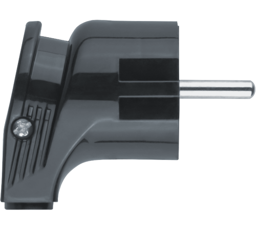 Вилка NCA-PL04-16A-E-BL угловая с/з черная  61363  Navigator