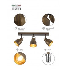 Светильник настенно-потолочный спот Inessa 7035-703 3 х Е27 40 Вт поворотный  Б0052449  Rivoli