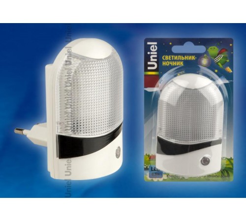 Светильник-ночник с фотосенсором DTL-310-Селена/White/4LED/05W (день/ночь)  10327  Uniel