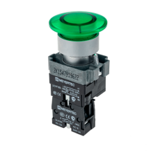 Кнопка грибовидная с LED подсветкой без фиксации, 220V AC/DC, 1NO, зеленый, 40 мм MTB2-BW3633  59642  ОВЕН