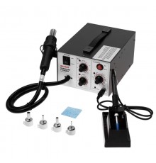 Паяльная станция (паяльник+термофен) 150-500 °С (R852)  12-0723  REXANT