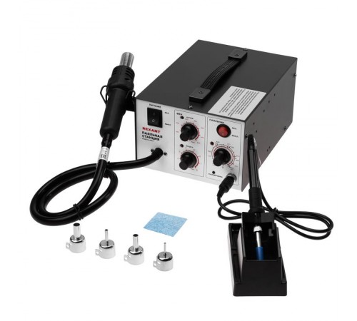 Паяльная станция (паяльник+термофен) 150-500 °С (R852)  12-0723  REXANT