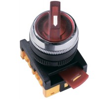 Переключатель АNСLR-22-3  на 3 фикс.полож.красный неон/240В I-O 1з+1р   BSW10-ANCLR-3-K04  GENERICA