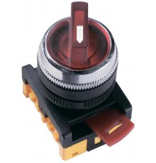 Переключатель АNСLR-22-3  на 3 фикс.полож.красный неон/240В I-O 1з+1р   BSW10-ANCLR-3-K04  GENERICA