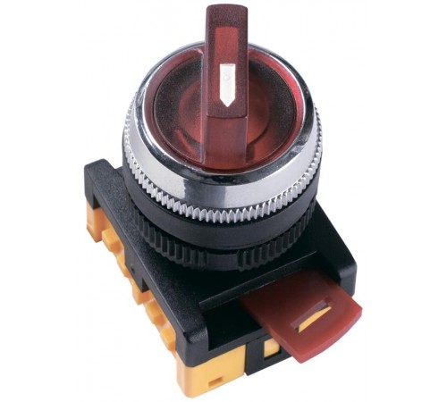 Переключатель АNСLR-22-3  на 3 фикс.полож.красный неон/240В I-O 1з+1р   BSW10-ANCLR-3-K04  GENERICA