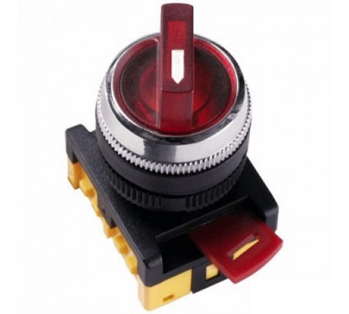 Переключатель АNСLR-22-3  на 3 фикс.полож.красный неон/240В I-O 1з+1р   BSW10-ANCLR-3-K04  GENERICA