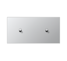 Центральная плата для выключателей, 2 поста (единая плата), для горизонтальной установки, тумблеры 1+1, цилиндр; металл; алюминий; LS1912  AL12-200R0