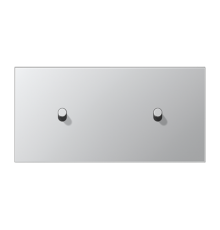 Центральная плата для выключателей, 2 поста (единая плата), для горизонтальной установки, тумблеры 1+1, цилиндр; металл; алюминий; LS1912  AL12-200R0