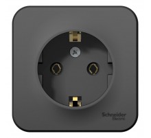 Blanca Антрацит О/У Розетка с заземлением без шторок, 16А, 250В  BLNRA010106  SE
