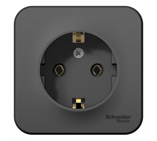 Blanca Антрацит О/У Розетка с заземлением без шторок, 16А, 250В  BLNRA010106  SE