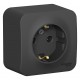 Blanca Антрацит О/У Розетка с заземлением без шторок, 16А, 250В  BLNRA010106  SE