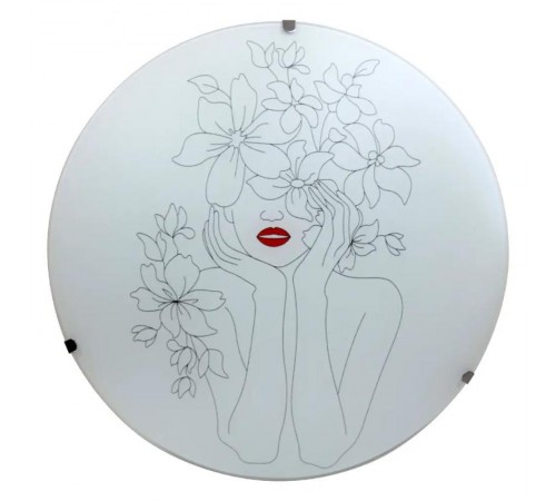 Светильник "Девушка " 300 НПБ 01-2х60-139 М16 матовый белый/кл.штамп металлик  1005404656  Элетех