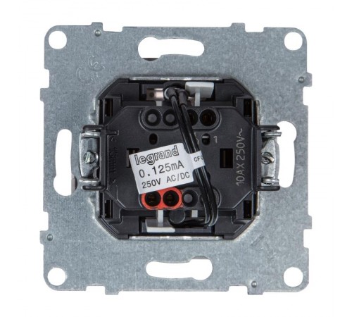 SUNO Выключатель 10АХ 250В с подсветкой/индикацией. Безвинтовые зажимы. Цвет "Белый"  721111  Legrand