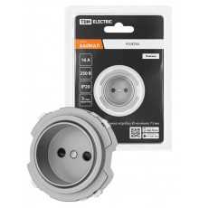 Розетка 2П 16А 250В с защ. шт. платина, "Байкал"   SQ1819-0308  TDM