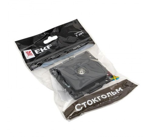 Стокгольм Механизм Розетки TV 1-местной проходной 75Ом 5-862МГц черный PROxima  EZA00-127-10  EKF