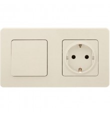 Inspiria Слоновая кость Выключатель 1-клавишный С/У без рамки  673601  Legrand