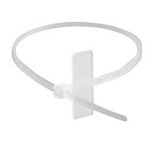 Хомут P6.6 маркировочный, белый 2,5x100, горизонтальная табличка под замком 24,5x7,8  252100SR-M  DKC