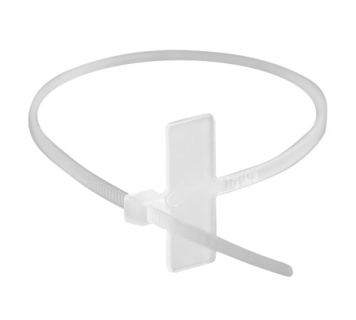 Хомут P6.6 маркировочный, белый 2,5x100, горизонтальная табличка под замком 24,5x7,8  252100SR-M  DKC