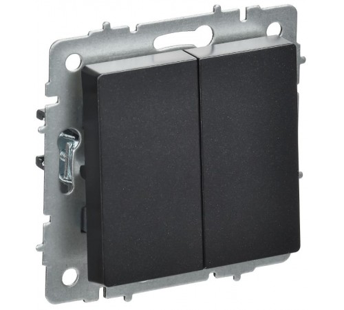 BRITE Выключатель 2-клавишный перекрестный 10А ВС10-2-3-БрЧ черный  BR-V23-0-10-K02  IEK