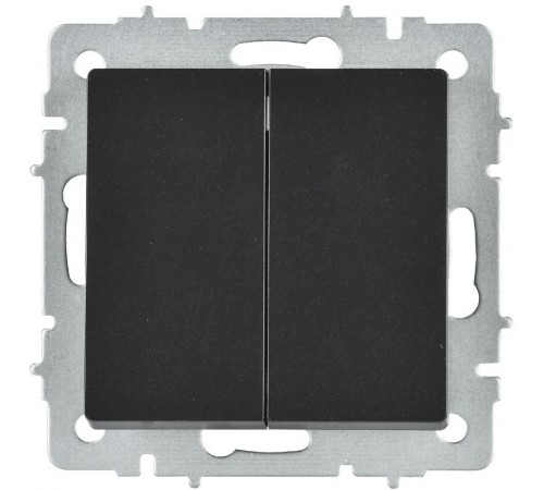 BRITE Выключатель 2-клавишный перекрестный 10А ВС10-2-3-БрЧ черный  BR-V23-0-10-K02  IEK