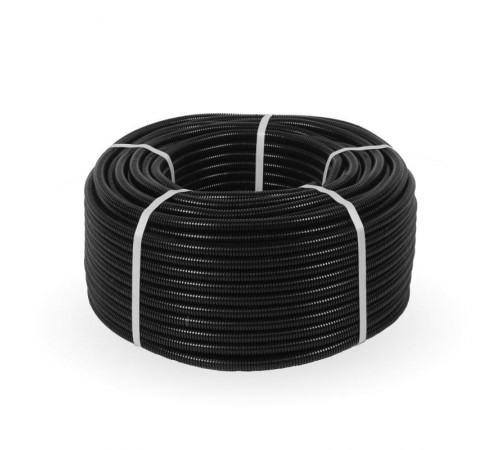 Труба гофрированная ПНД легкая 350 Н черная с/з д16 (50м/уп) безгалогенная (HF) стойкая к УФ   PR02.0122  Промрукав