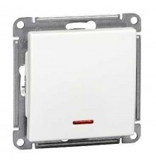 W59 Белый Выключатель 1-клавишный 10АХ с подсветкой  VS110-153-1-86  SE