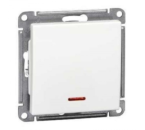 W59 Белый Выключатель 1-клавишный 10АХ с подсветкой  VS110-153-1-86  SE