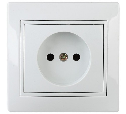 1-201-01  Intro Розетка 2P, 16А-250В, IP20, СУ, Plano, белый  Б0027607  Intro