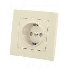 Розетка 2П+З 16А 250В с защ. шт. сл. кость "Сенеж"   SQ1816-0133  TDM