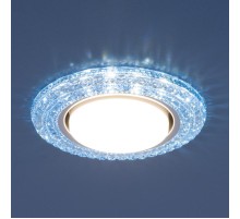 Светильник точечный встраиваемый 3030 GX53 BL синий  a035180  Elektrostandard