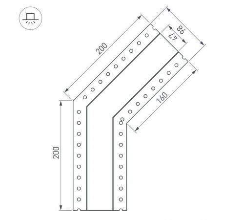 Угол SL-LINIA45-FANTOM-135 (arlight, Металл)  030102  Arlight