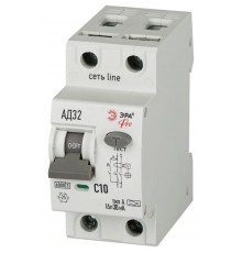 АВДТ 6кА  PRO D326M2C10А30 АД-32 электромеханическое 1P+N C10 30мА тип А   Б0059073  ЭРА