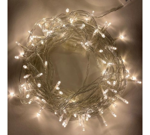 Гирлянда светодиодная  Нить 10 м теплый свет, ENON-10B ,  24V, IP44 (80/960)  Б0041905  ЭРА