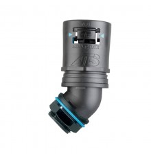 Фитинг AT48/PF150/45/BLB, 45°, полиамид 66/эластомер, черный/голубой, резьба PF150, d48, 10 шт. в пачке  7TCA296170R0705  ABB