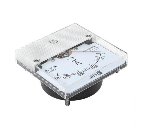 Вольтметр VM-A801 аналоговый на панель 80х80 (круглый вырез) 500В прямое подключение EKF PROxima  vma-801-500  EKF