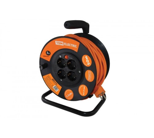 Удлинитель силовой УКз16-004  (4 места/50м ПВС 3х1,0)  SQ1301-0533  TDM