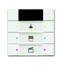 6129/01-884-500 Сенсор управления с ИК-приемником, 3/6-кл., белый бархат  6135-0-0165  2CKA006135A0165  ABB