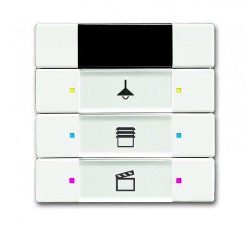 6129/01-884-500 Сенсор управления с ИК-приемником, 3/6-кл., белый бархат  6135-0-0165  2CKA006135A0165  ABB